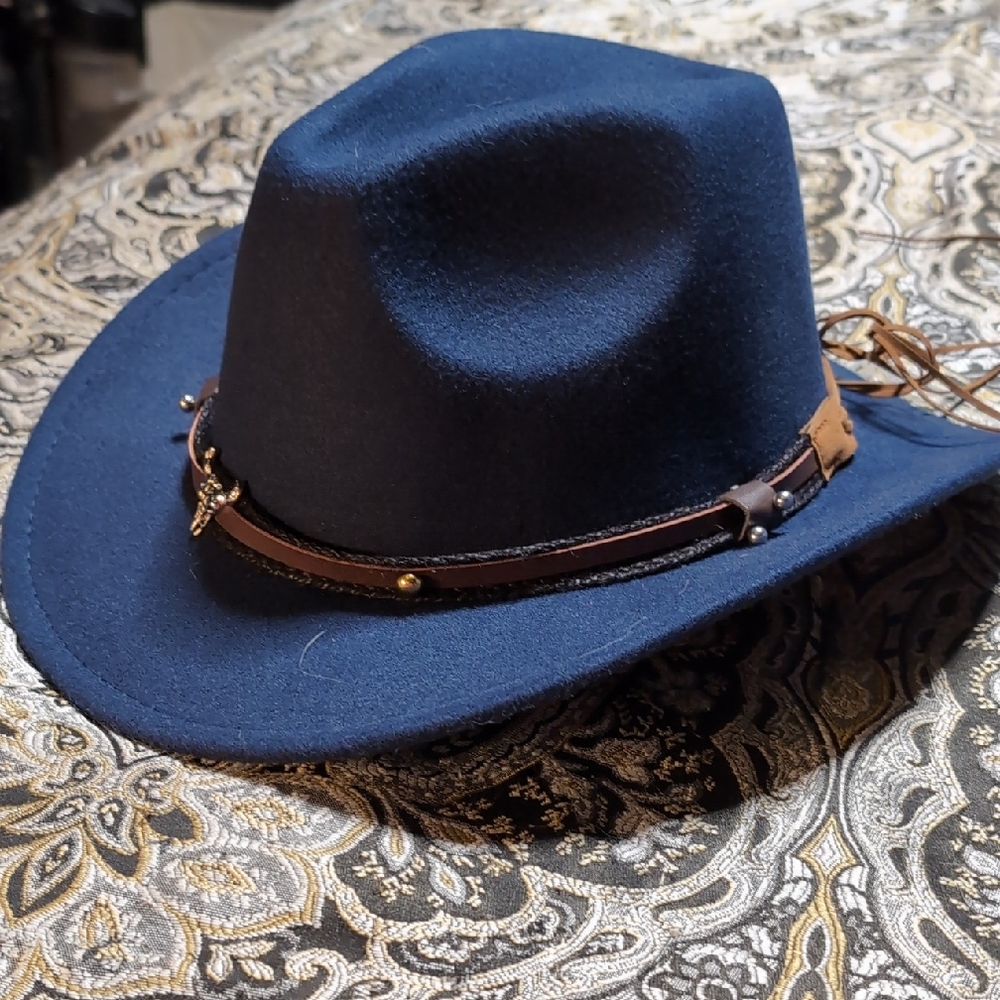 Men's Navy Cowboy Hat